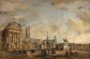 Jean-Baptiste Lallemand Place Royale de Dijon en oil painting